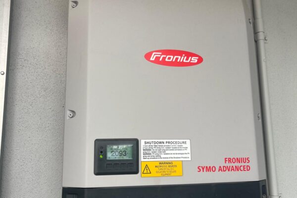 New Fronius solar inverter installed on a home