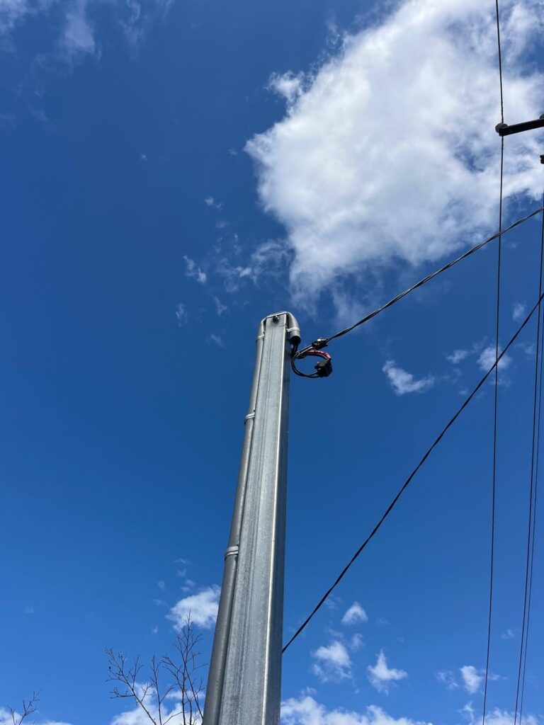 ASP Level 2 electrical work on a private power pole in the Northern Rivers NSW