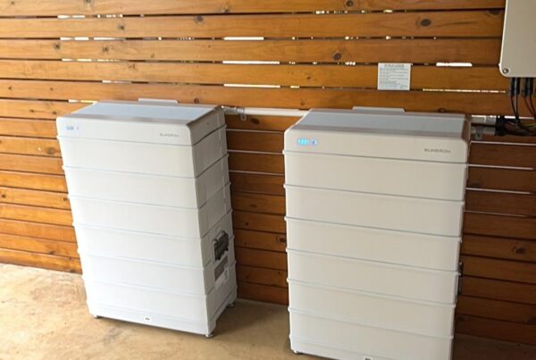 Two solar batteries installed on a Gold Coast home