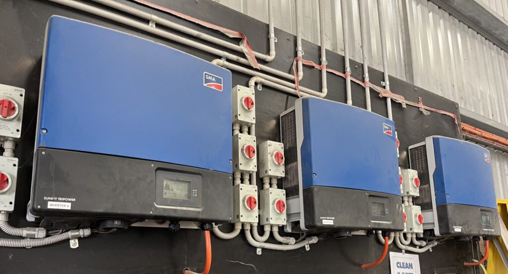 SMA inverters on a commercial solar system in Harwood