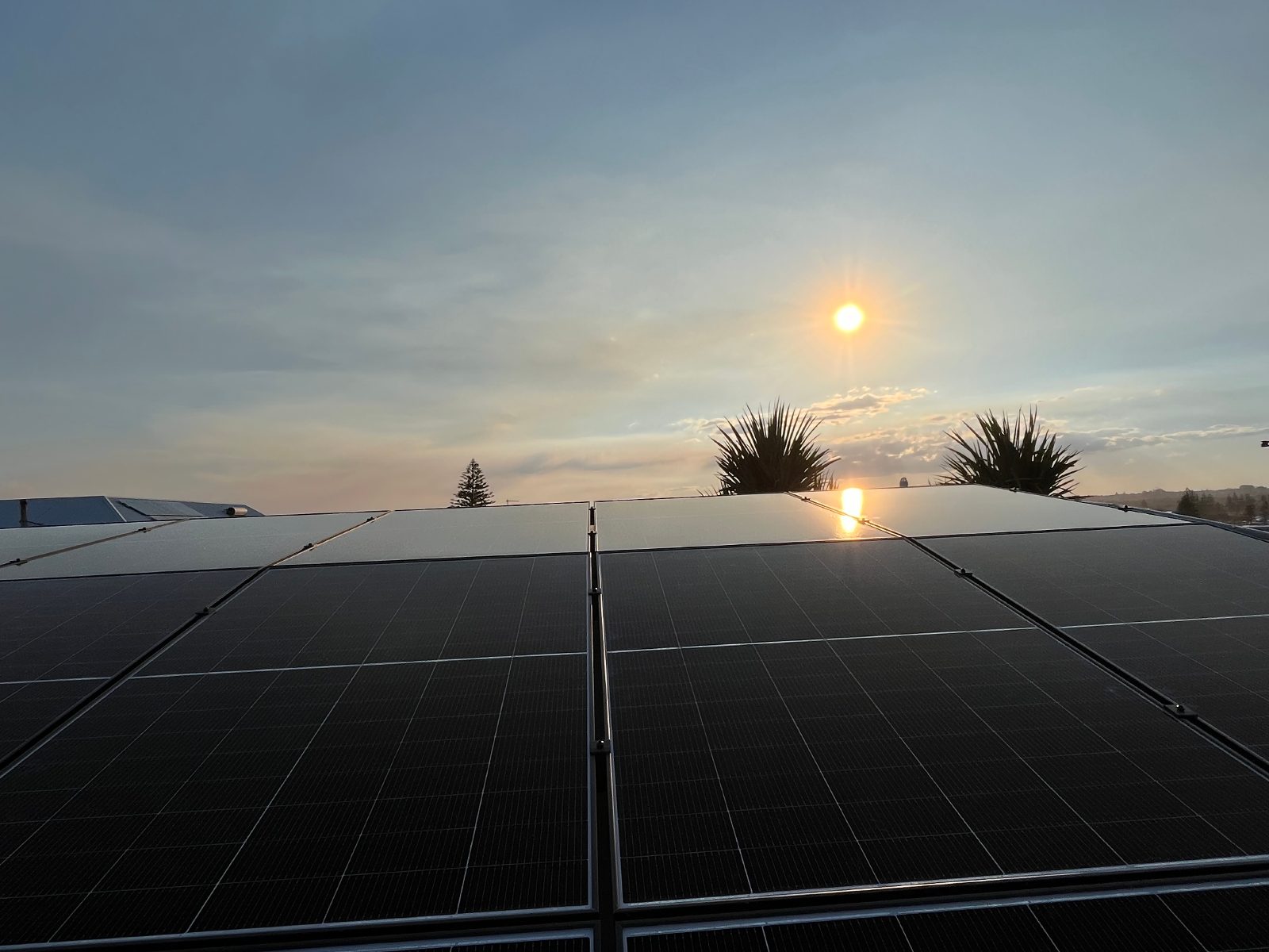 12kW solar system at sunset in Kingscliff by JA Electrical & Solar