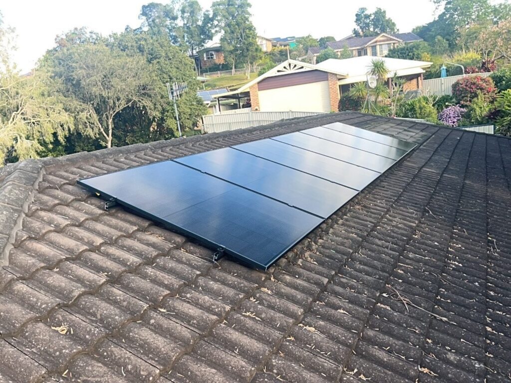 6.6kW solar system on a tiled roof in Murwillumbah