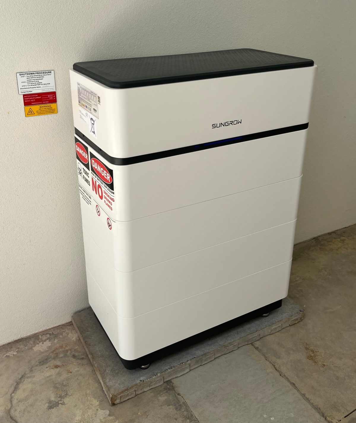Sungrow home battery installed by JA Electrical & Solar
